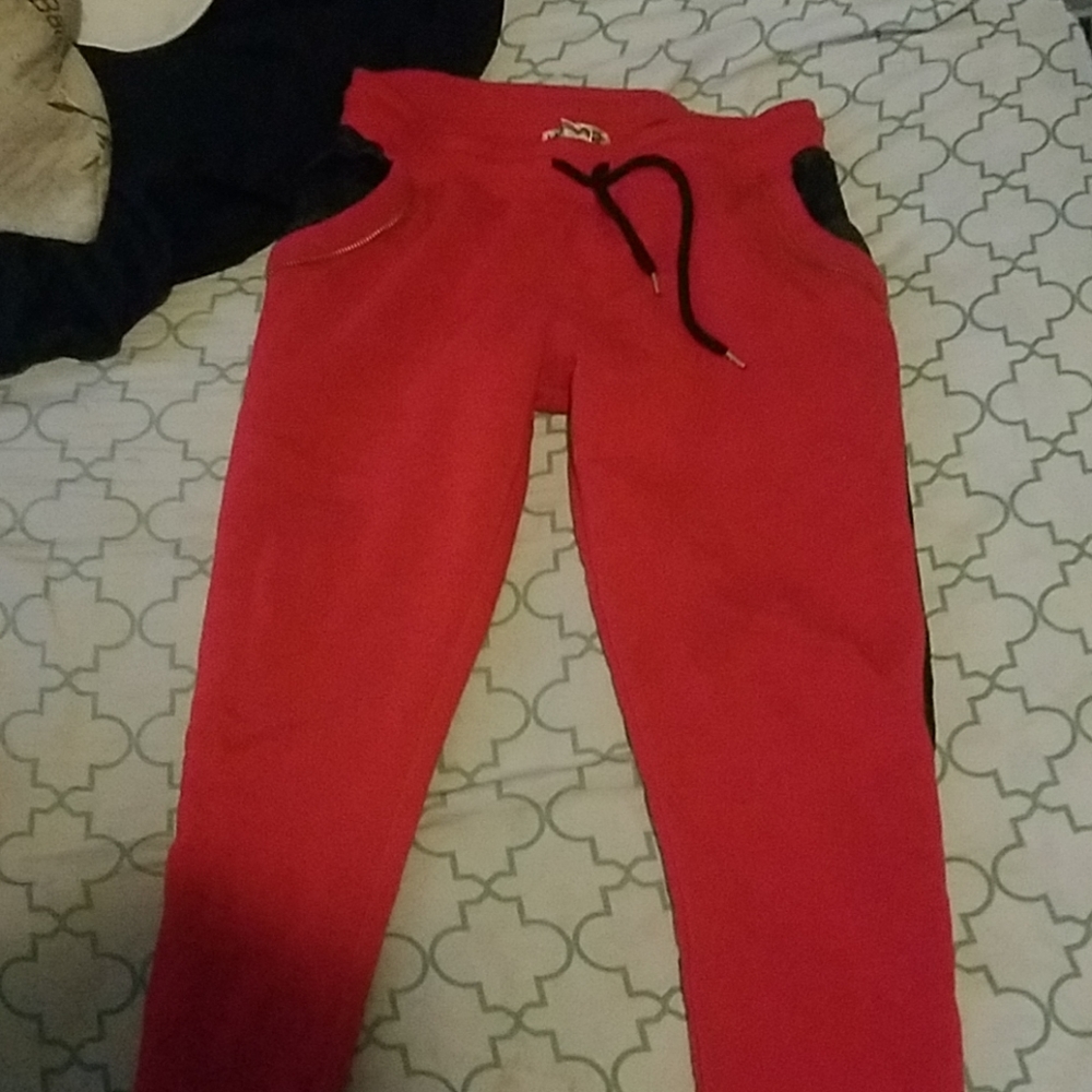 Red joggers